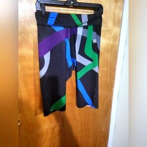 BRICK BUILT fitness biker pants Size M --Black/purple/blue